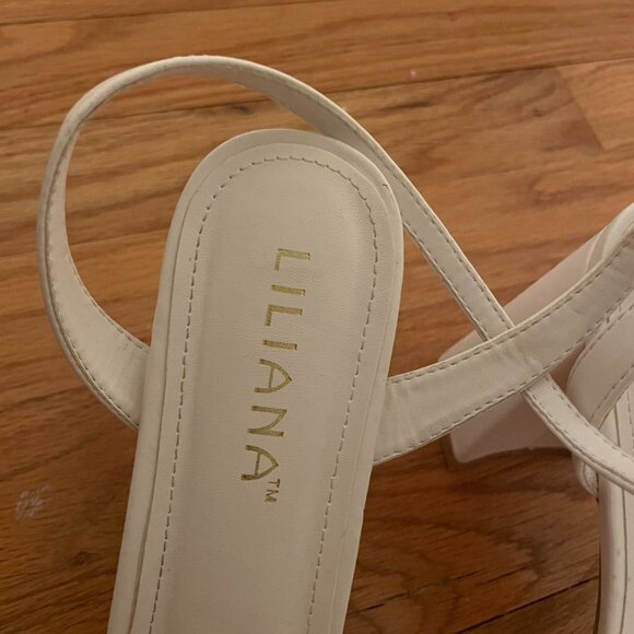 Ankle Wrap White Liliana Block high heelsSize... - Picture 5 of 8